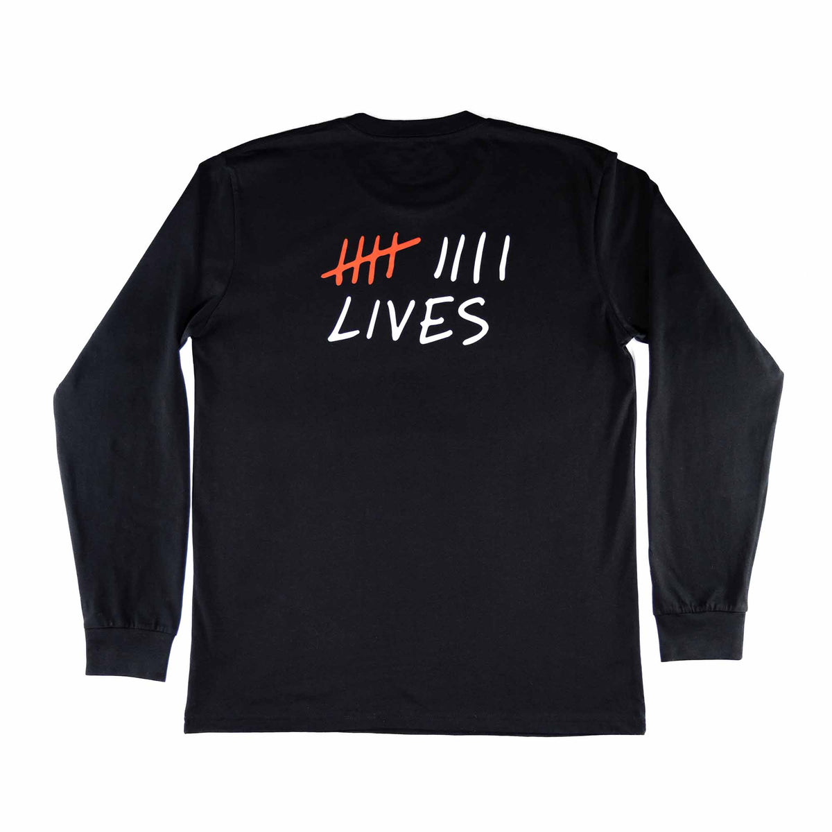 9 LIVES Long Sleeve Tee | BLACK