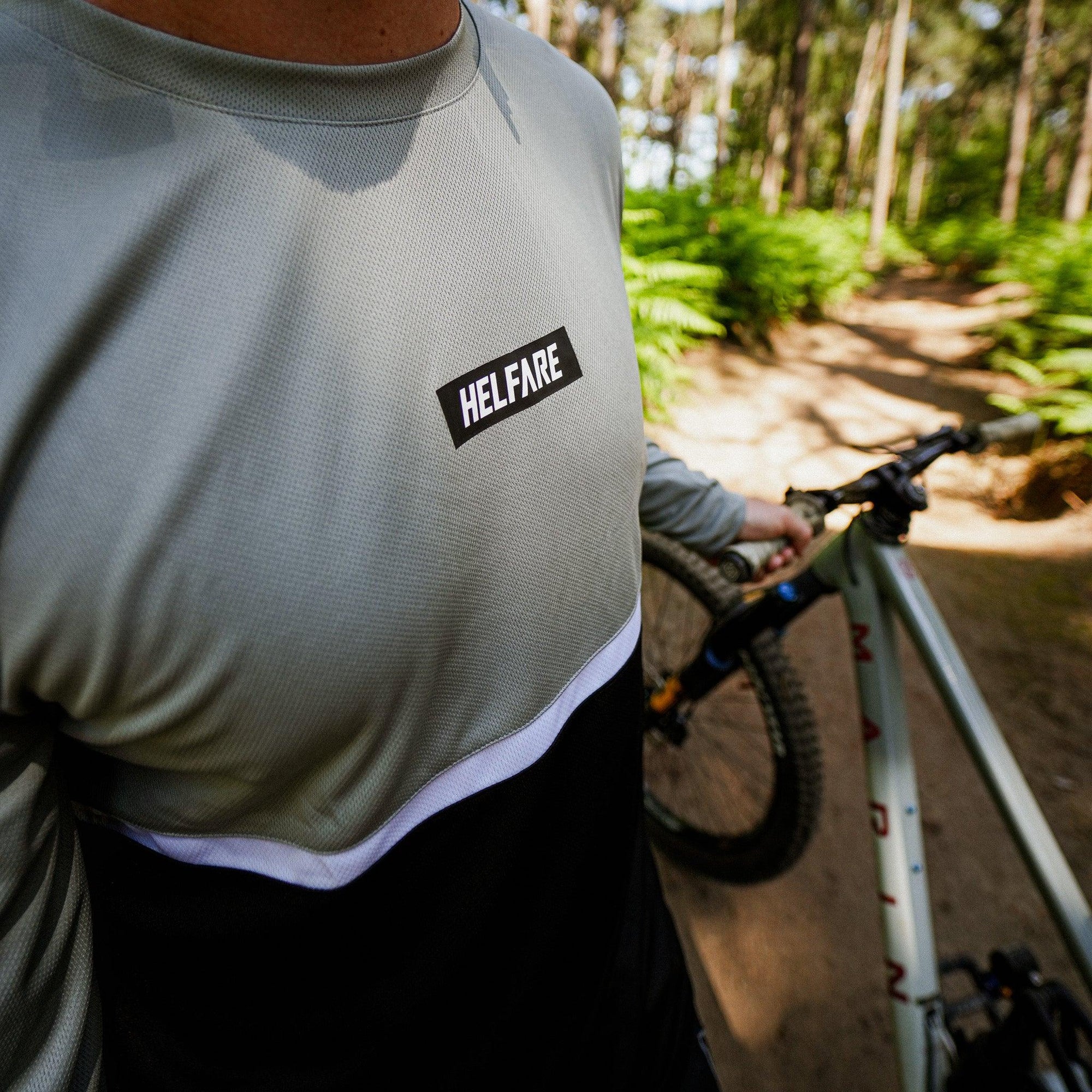 Cadence Long Sleeve Jersey | Grey & Black - HELFARE