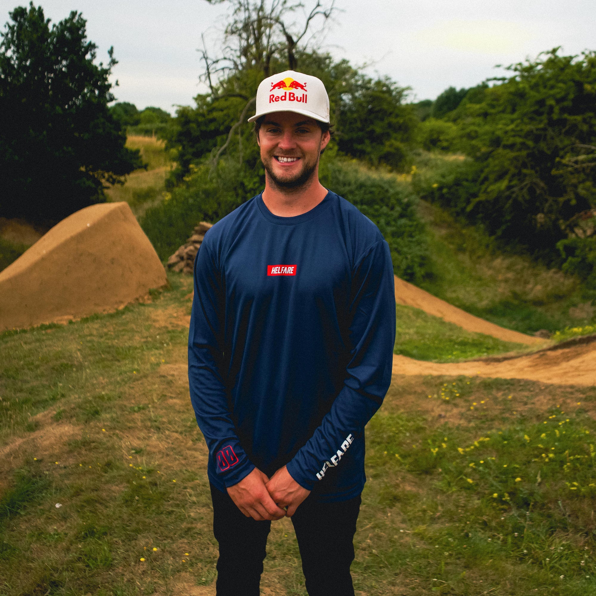 Cadence Long Sleeve Jersey | Navy - HELFARE