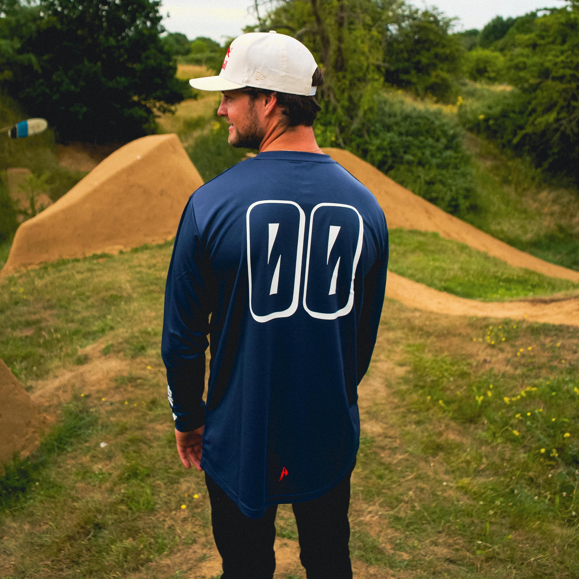 Cadence Long Sleeve Jersey | Navy - HELFARE