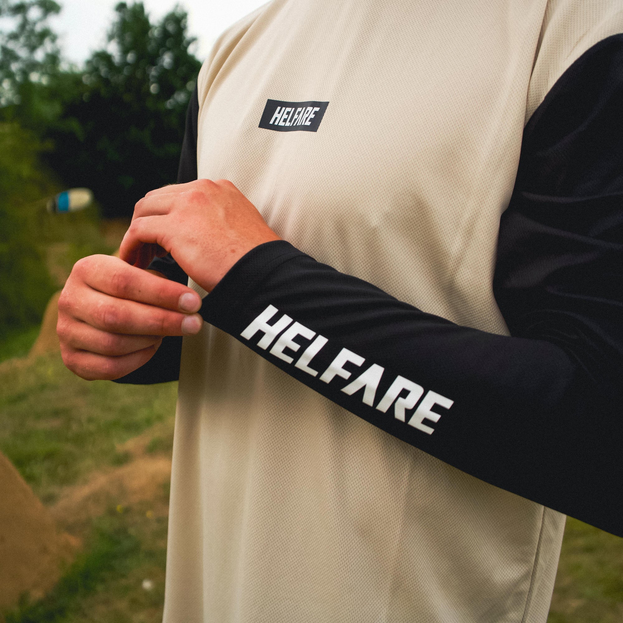 Cadence Long Sleeve Jersey | Sand - HELFARE